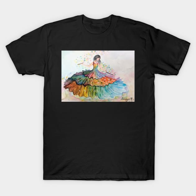 Synesthesia - The dance of the soul T-Shirt by Sangeetacs